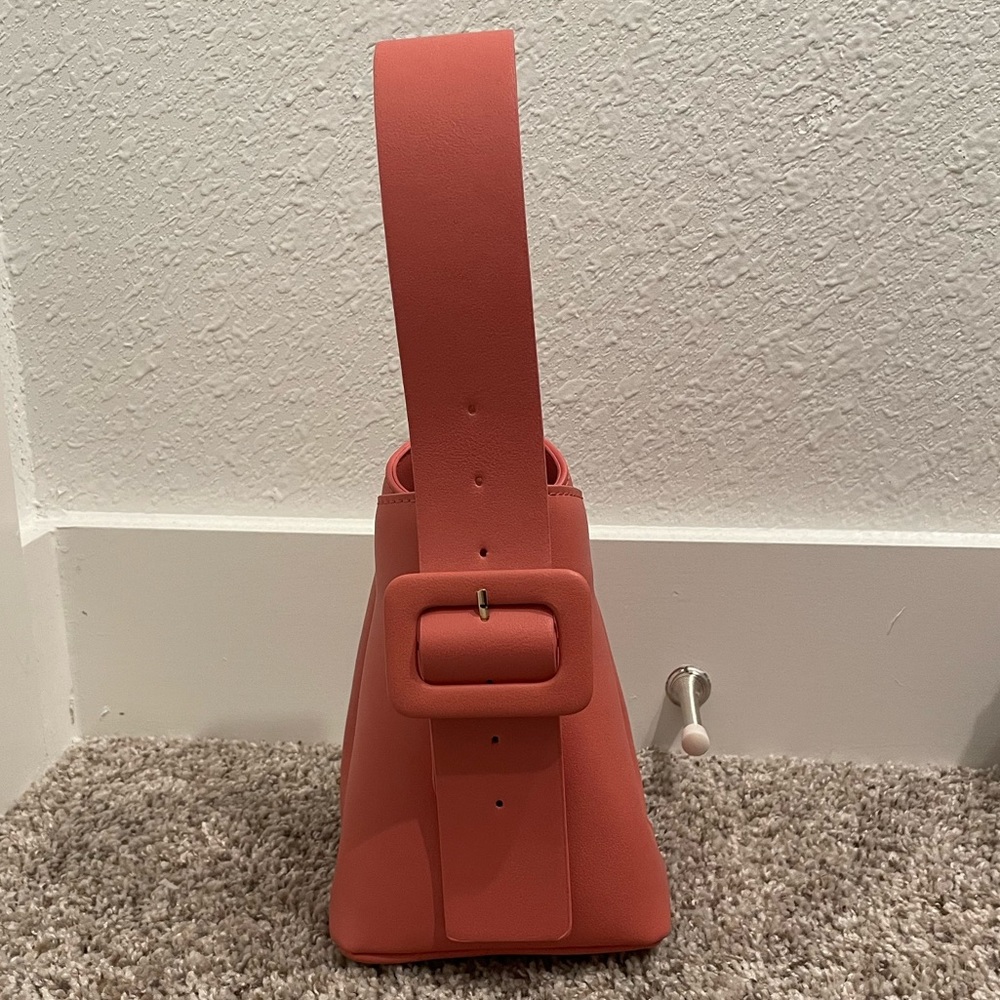 Women’s Coral Shoulder Bag with Statement Buckle